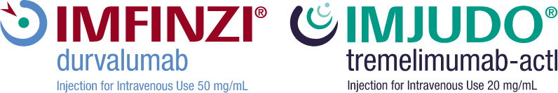 IMFINZI® (durvalumab) and IMJUDO® (tremelimumab-actl) logo